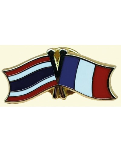 Retrouvez le pin's mixant les drapeaux français et thaïlandais