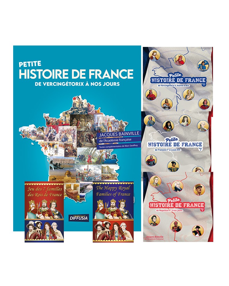 Offre spéciale 1 Livre + 3 CD Petite histoire de France + 2 Jeu des 7 familles