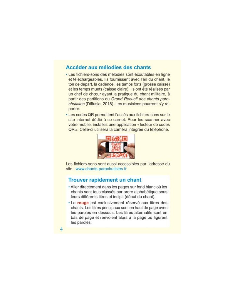 Decouvrez Le Carnet Interactif Des Chants Des Parachutistes Lot De 10